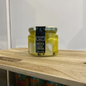 Sheep and Goat Cheese Soaked in Olive Oil