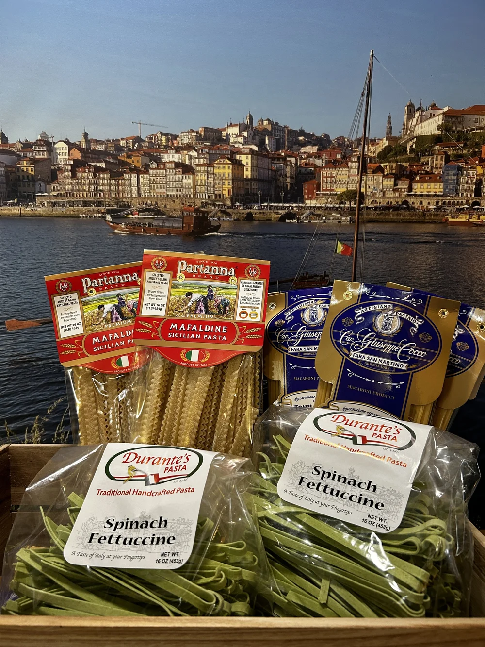 Large selection of pastas in all shapes and colors!